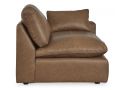 2 Seater Genuine Leather Firm Modular Sofa with Non-skid Legs - Emita